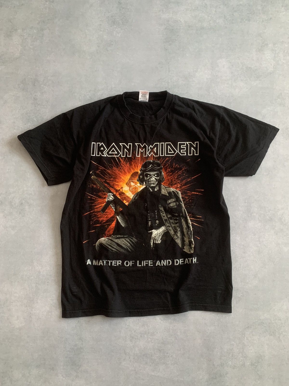 Band Tees × Iron Maiden × Vintage Vintage 2006 Iron Maiden A Matter Of Life And Death Tour Tee Size US M / EU 48-50 / 2 - 1 Thumbnail