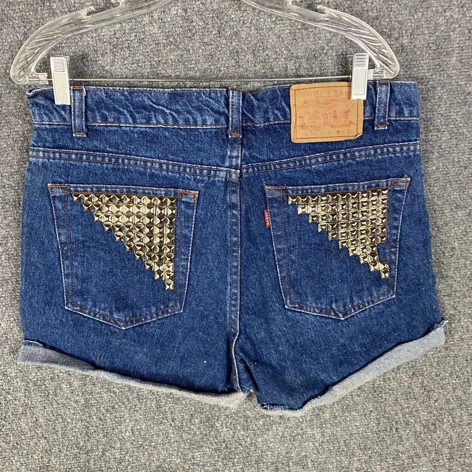 Levi's Levi's Shorts Women's Size 32" Waist High Rise Denim Adults Size 32" / US 10 / IT 46 - 4 Thumbnail
