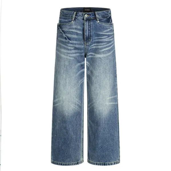 Vintage Asaoka x Yuk Retro punk loose wide-leg washed straight jeans Size US 32 / EU 48 - 1 Thumbnail