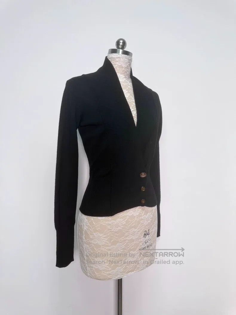 Vivienne Westwood Vivienne Westwood Black Slim Saturn Knit Cardigan, with a Size XS / US 0-2 / IT 36-38 - 2 Thumbnail