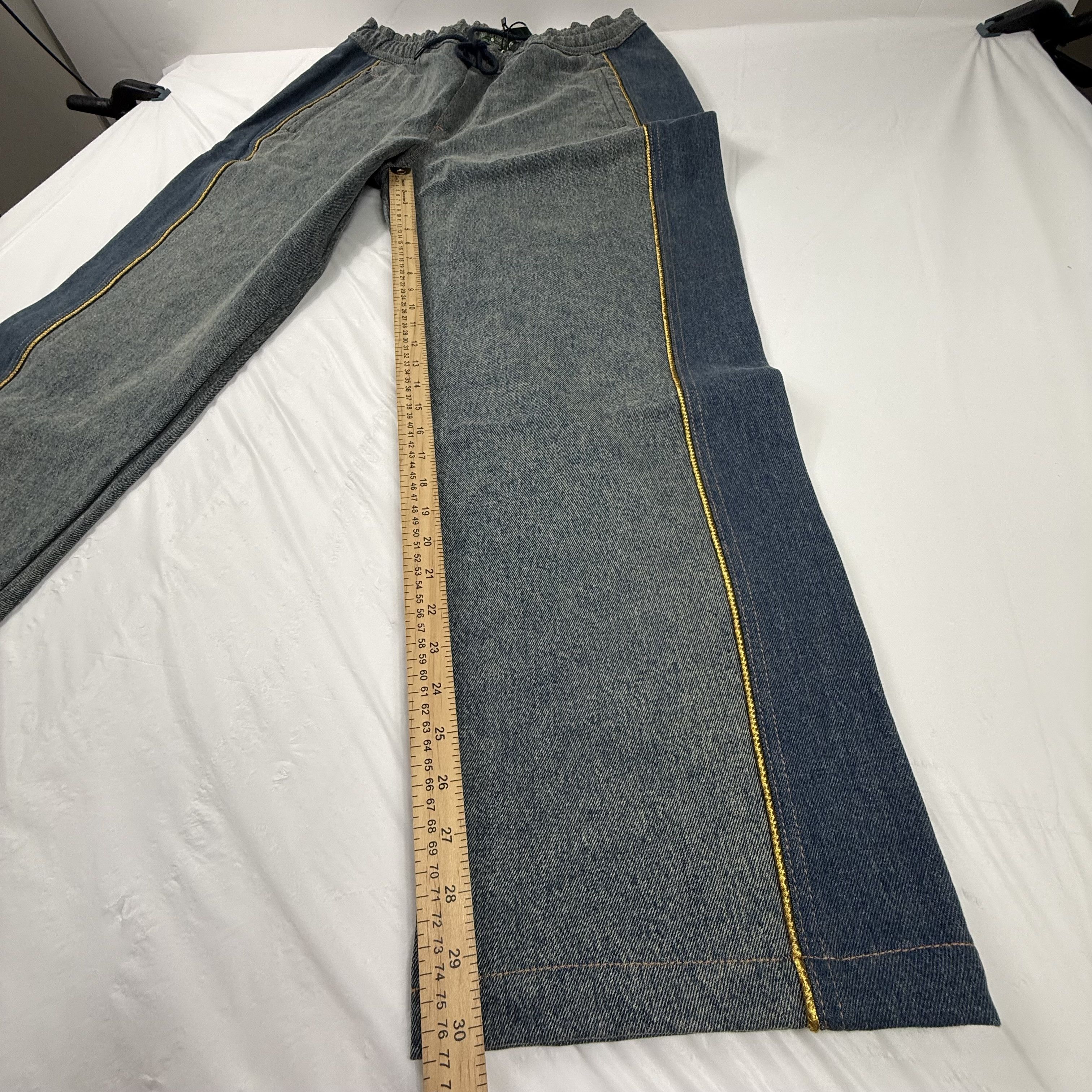 DENIM TEARS × Levi's Levis x Denim Tears ADG Track Pants Grey Indigo Side Stripe Size US 34 / EU 50 - 6 Thumbnail