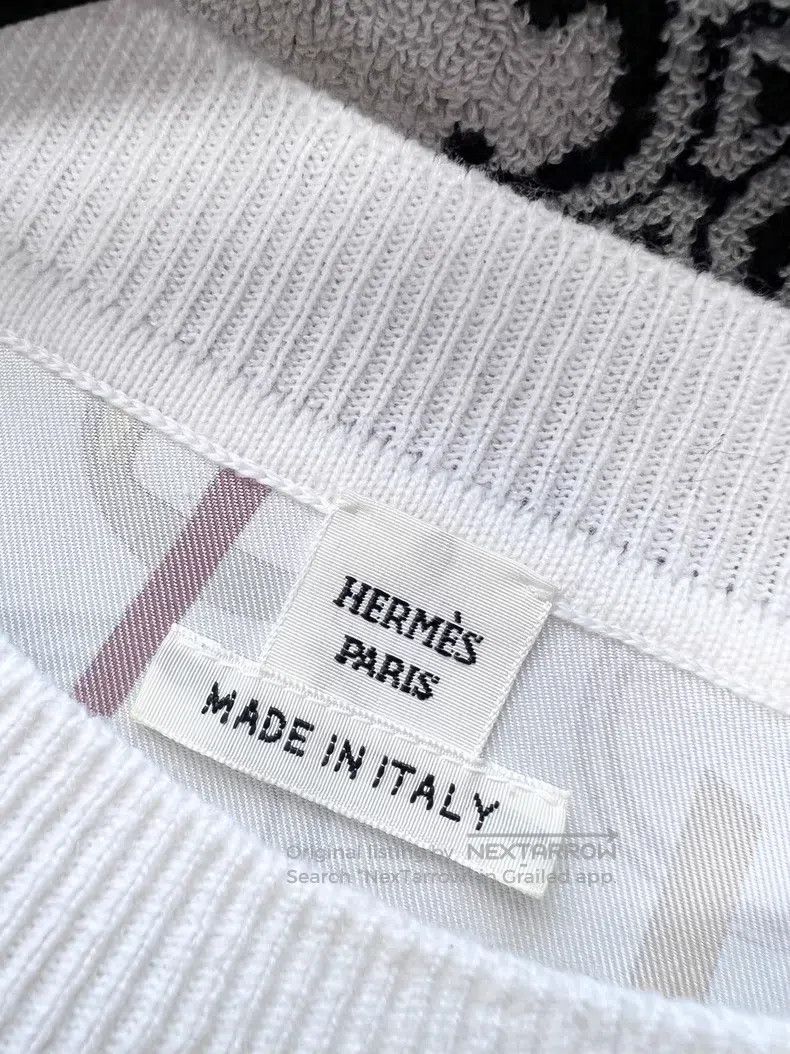 Hermes Hermes Cream-colored chain print cashmere and silk blend s Size XS / US 0-2 / IT 36-38 - 5 Thumbnail