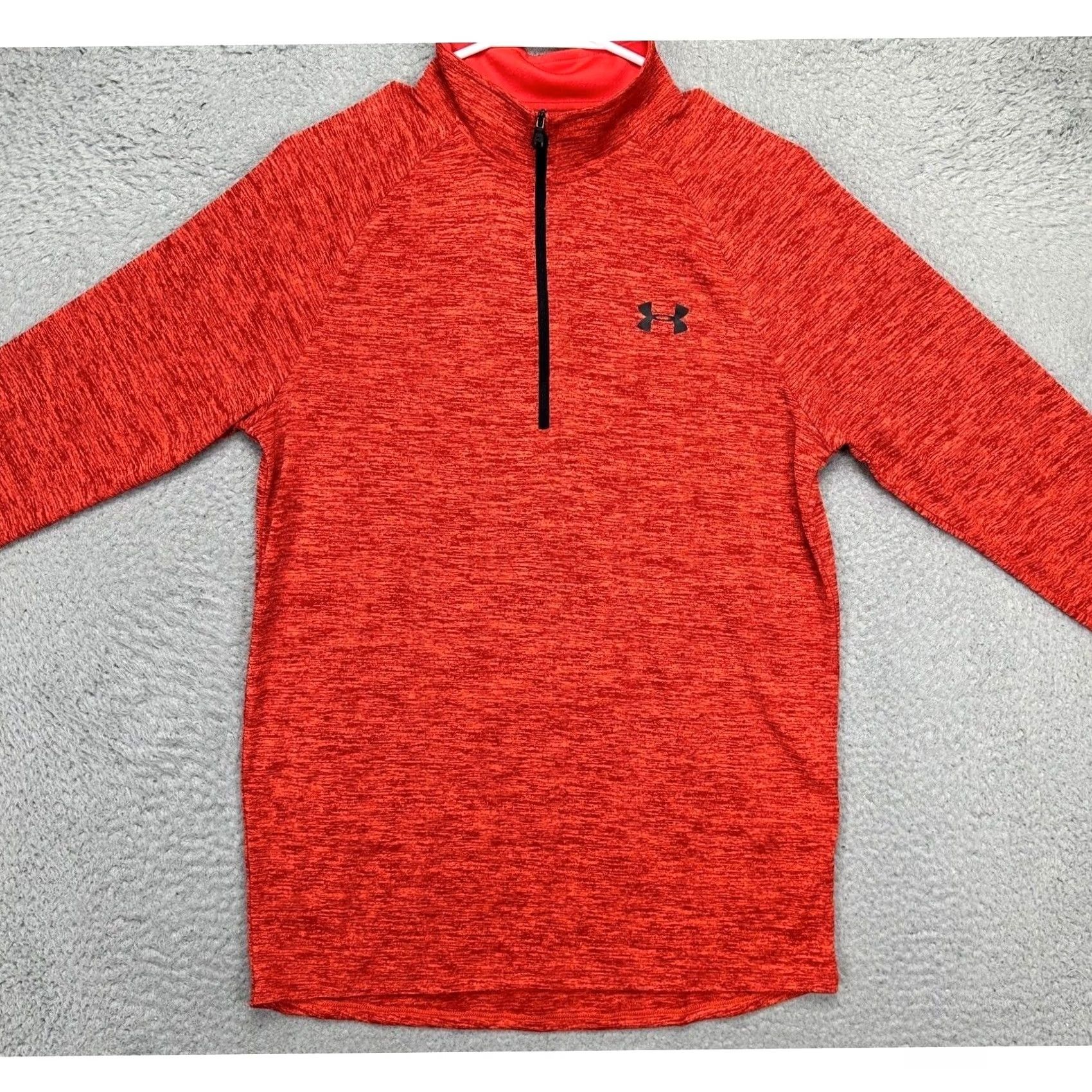 Under Armour Under Armour Shirt Mens Small HeatGear Red Heather Quarter Zip Pullover NEW Size US S / EU 44-46 / 1 - 3 Thumbnail