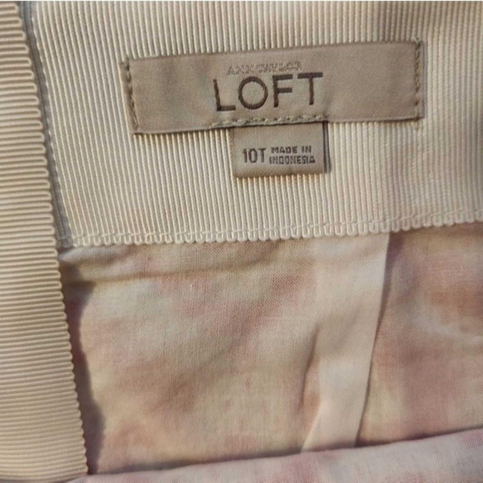 Loft NWOT Loft Geo Jacquard Metallic Shift Skirt 10L Long Size 32" / US 10 / IT 46 - 6 Thumbnail