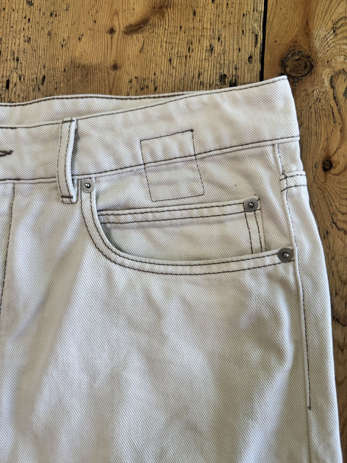 Rick Owens Drkshdw Fogachine cropped Collapse jeans in natural Size US 34 / EU 50 - 2 Thumbnail