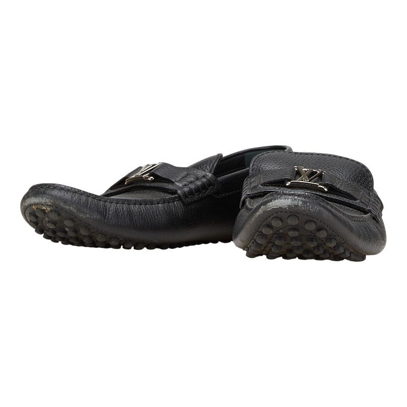 Louis Vuitton Louis Vuitton Black Leather Hockenheim Loafer Shoes Leather Shoes, Men's