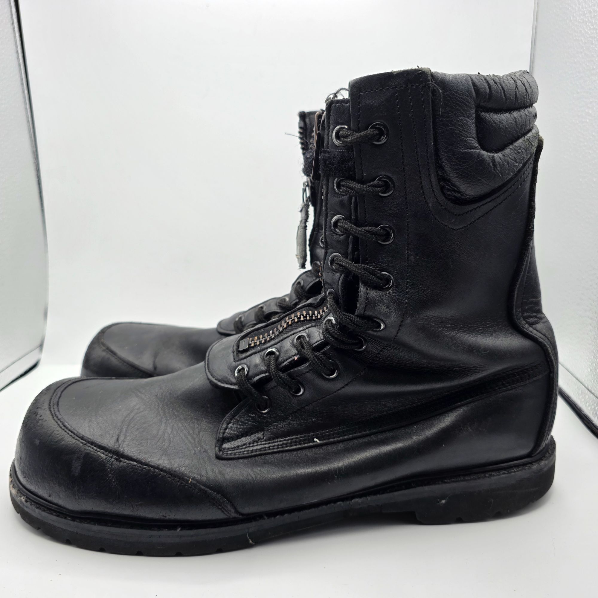 Other Tactical Work Boots Mens Size 14 Black Leather Vibram Soles Size US 14 / EU 47 - 13 Thumbnail