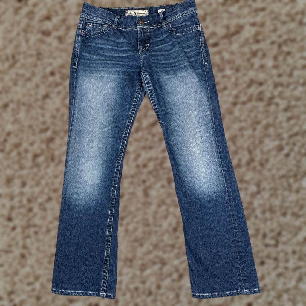 Vintage Vintage Buckle BKE Women's Bootcut Jeans 28 Blue Denim Cotton Embroidered Zipper Inseam 31 in Size 28" / US 6 / IT 42 - 1 Thumbnail