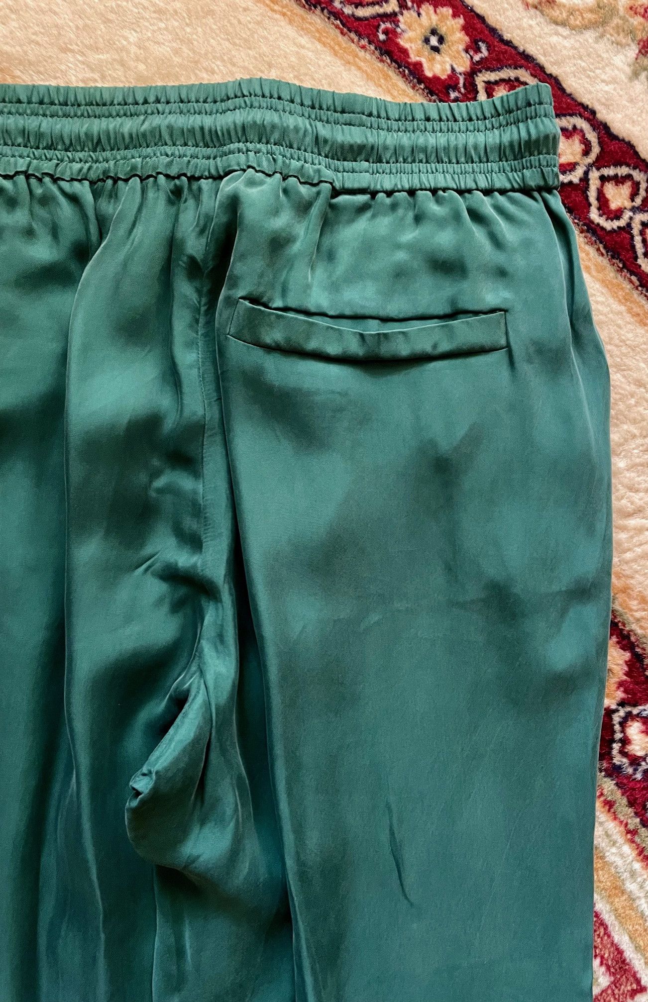 Rochambeau Cupro Silky Sweatpants Emerald Green Size US 32 / EU 48 - 8 Thumbnail
