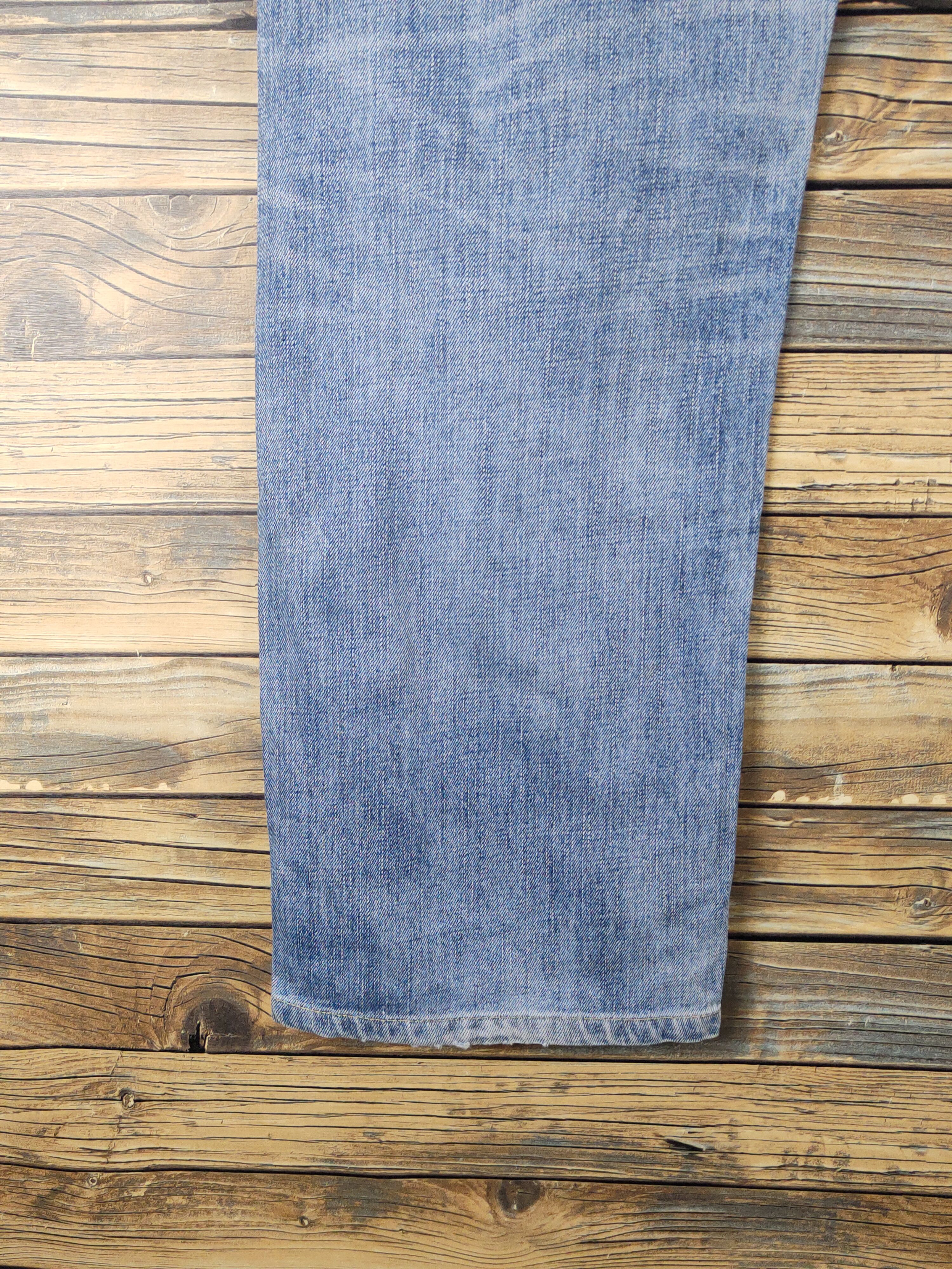 Japanese Brand Uniqlo vintage japan Blue Distressed Ripped denim #W1380 Size US 35 - 10 Thumbnail