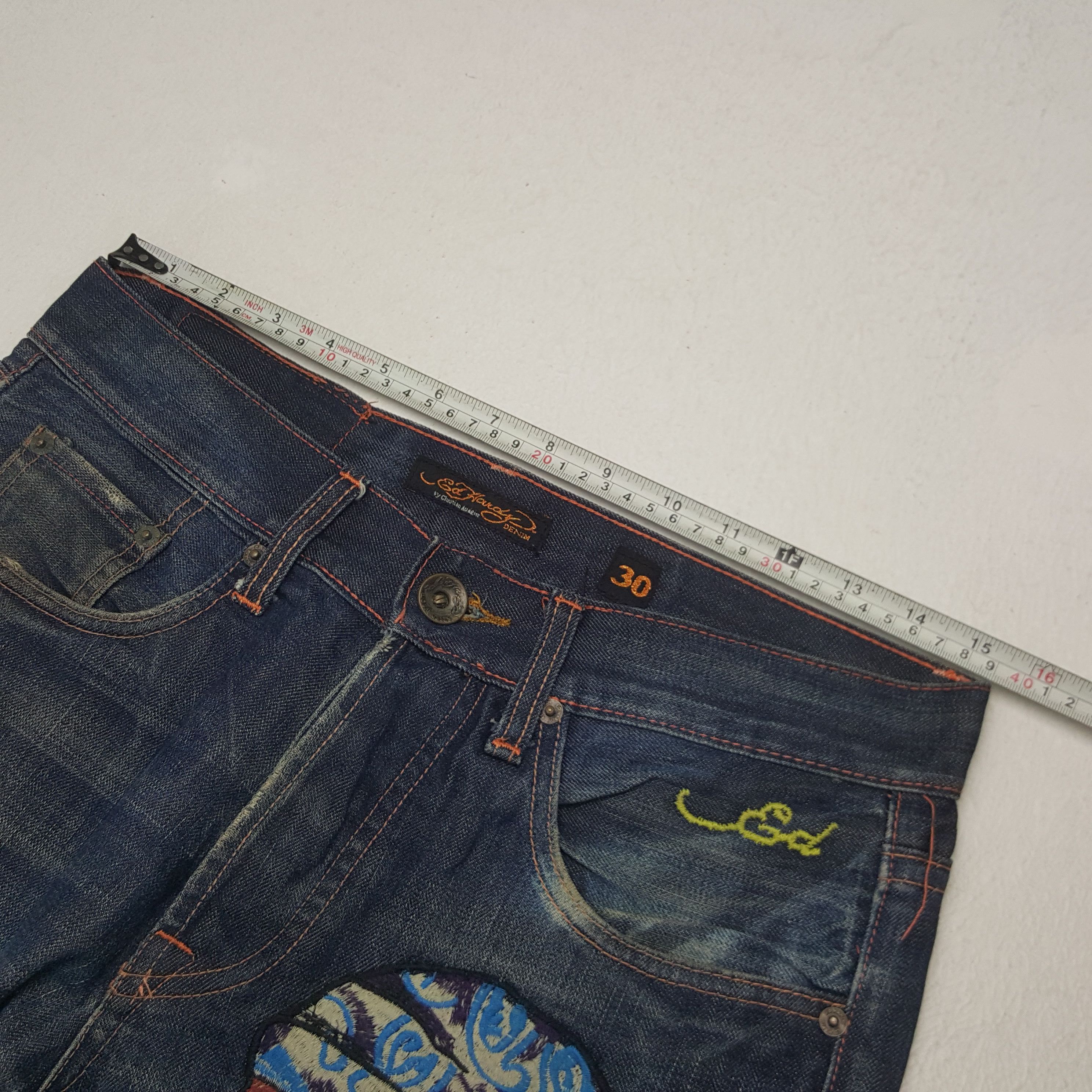 Christian Audigier × Ed Hardy × Vintage Vintage Ed Hardy by Christian Audiger Denim Jeans C280N23 Size US 30 / EU 46 - 9 Thumbnail