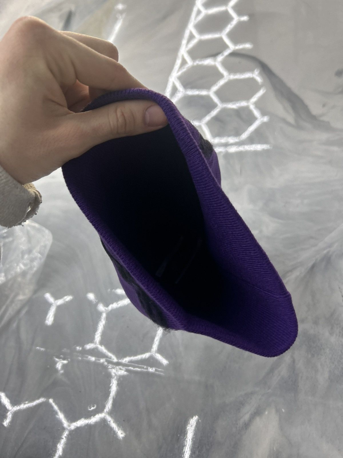 Sp5der Sp5der Purple Black Mohair Beanie Size ONE SIZE - 4 Thumbnail