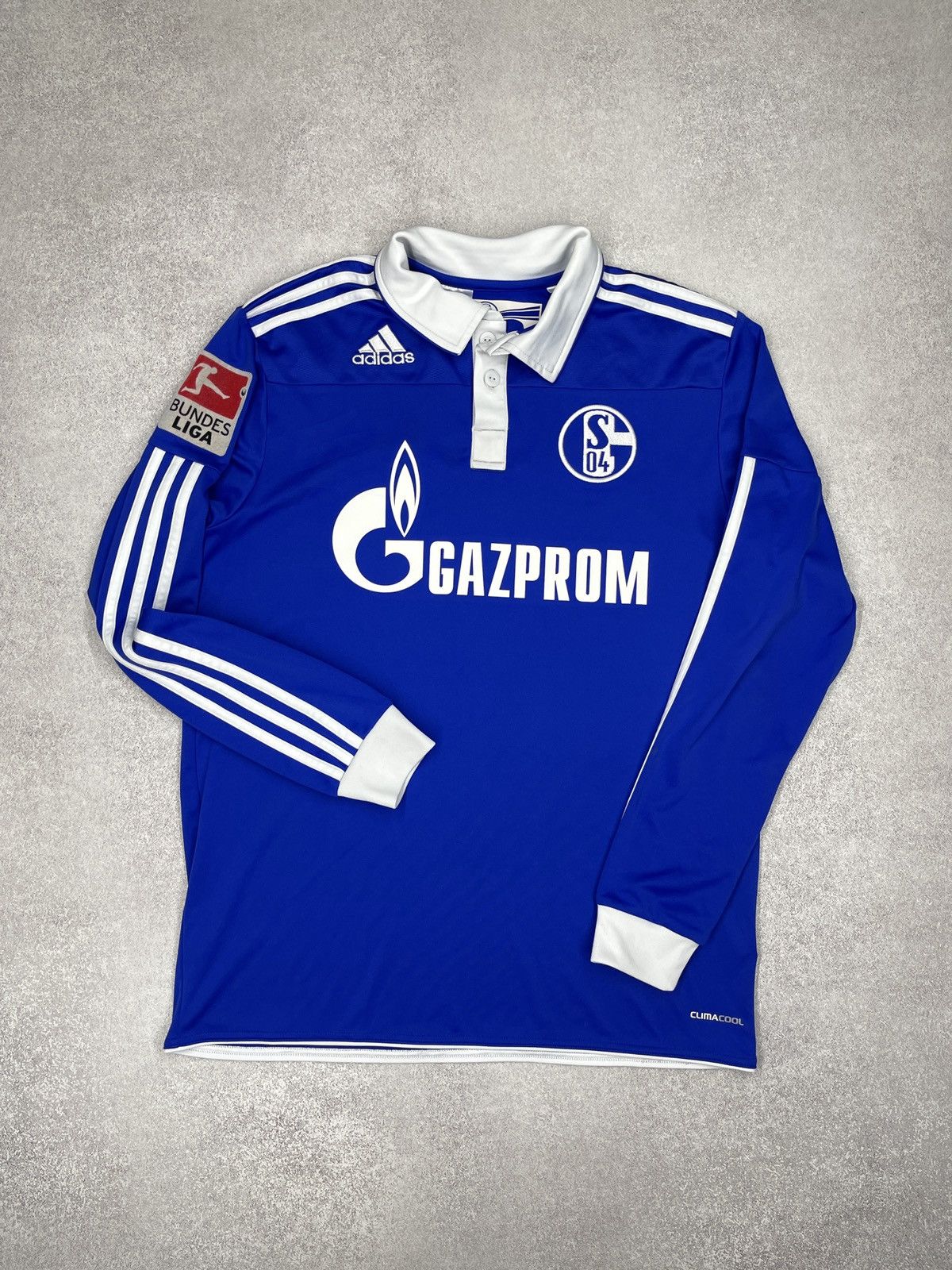 Adidas Adidas Schalke Pukki 20 Bundes Liga Polo Longsleeve Jersey Size US S / EU 44-46 / 1 - 2 Thumbnail