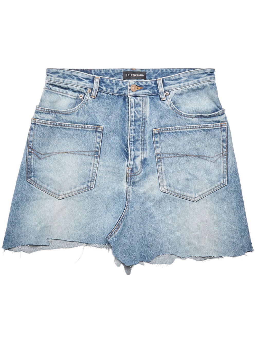 Balenciaga ORGANIC COTTON DENIM MINI SKIRT Size 27" / US 4 / IT 40 - 1 Thumbnail