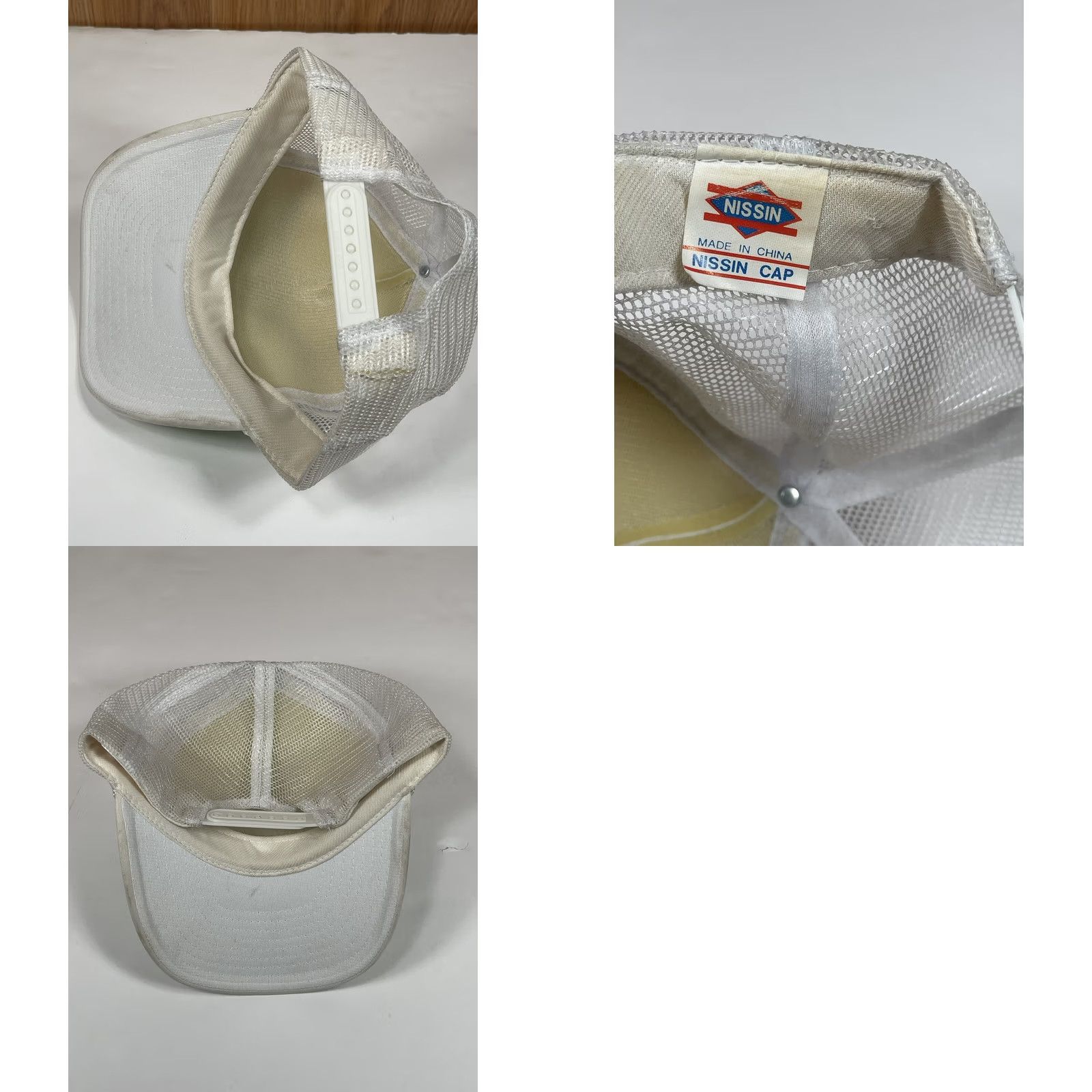 Vintage Nissin Cap Renee White Trucker's Hat Baseball Cap Adjustable Snapbacks Size ONE SIZE - 8 Thumbnail