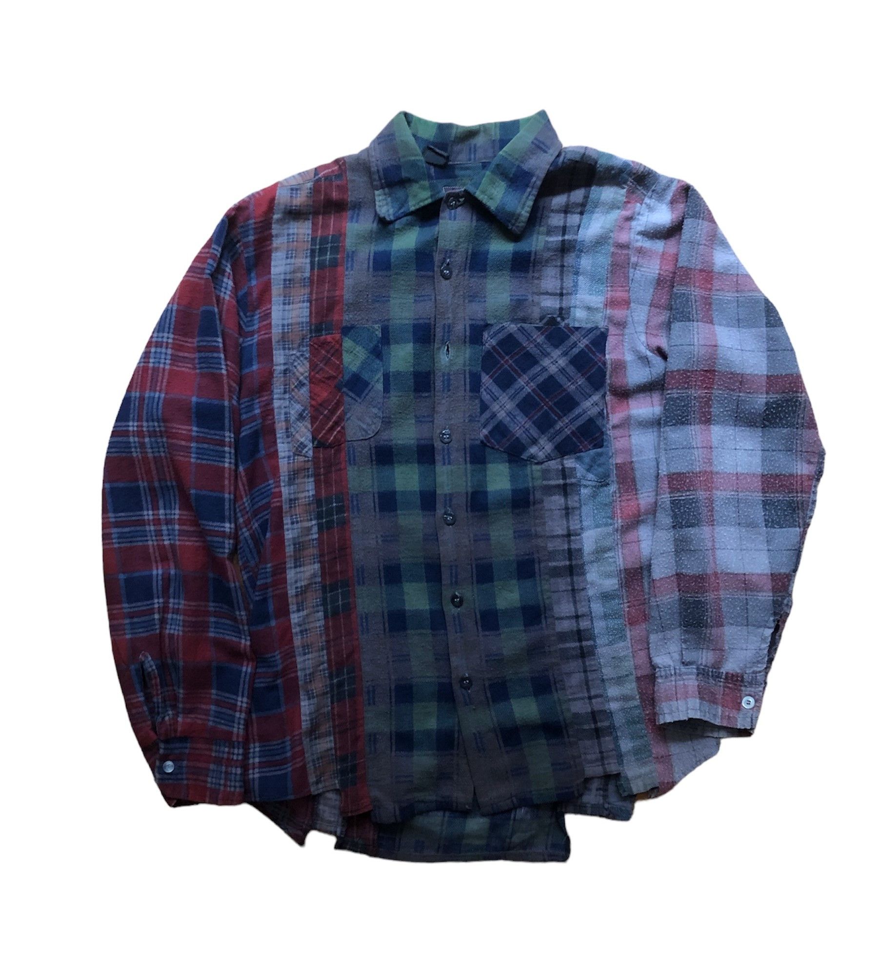 image of Rebuild By Needles Flannel in Olive Green, Men's (Size XS)