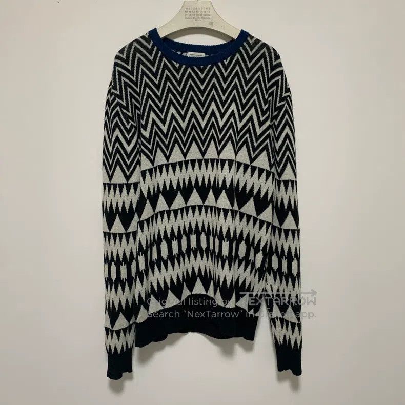 Dries Van Noten Dries Van Noten Ethnic-Style Cashmere-Blend Knit Sweater Size US L / EU 52-54 / 3 - 1 Thumbnail