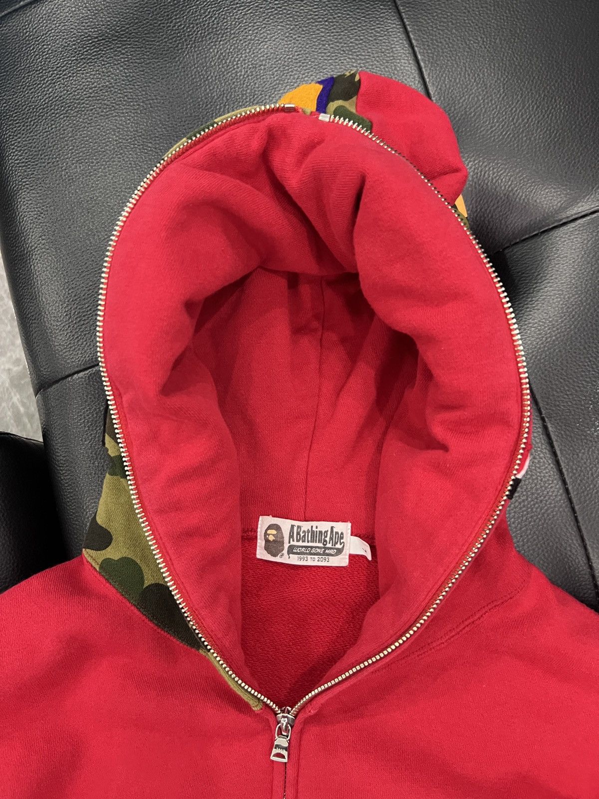 Bape A Bathing Ape Shark Camo Full Zip Hoodie Size US L / EU 52-54 / 3 - 7 Thumbnail