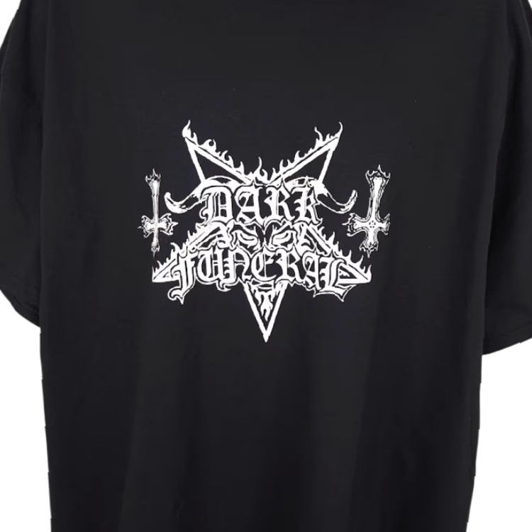 Gildan Dark Funeral T Shirt Mens Size XL Swedish Black Metal Band Tee Shirt Size US XL / EU 56 / 4 - 2 Thumbnail