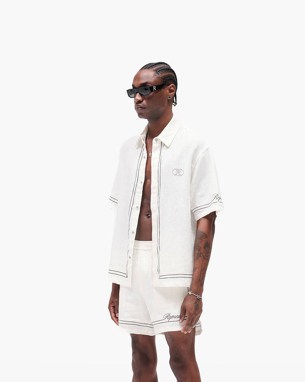 Represent Clo. o1mle1125 Border Shirt in White Size US S / EU 44-46 / 1 - 4 Thumbnail