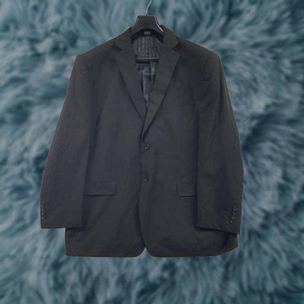 Vintage Marchatti Italy Blazer Black Solid Two-Button Pockets Regular 52R Made in Italy Mens Size 52R - 1 Thumbnail