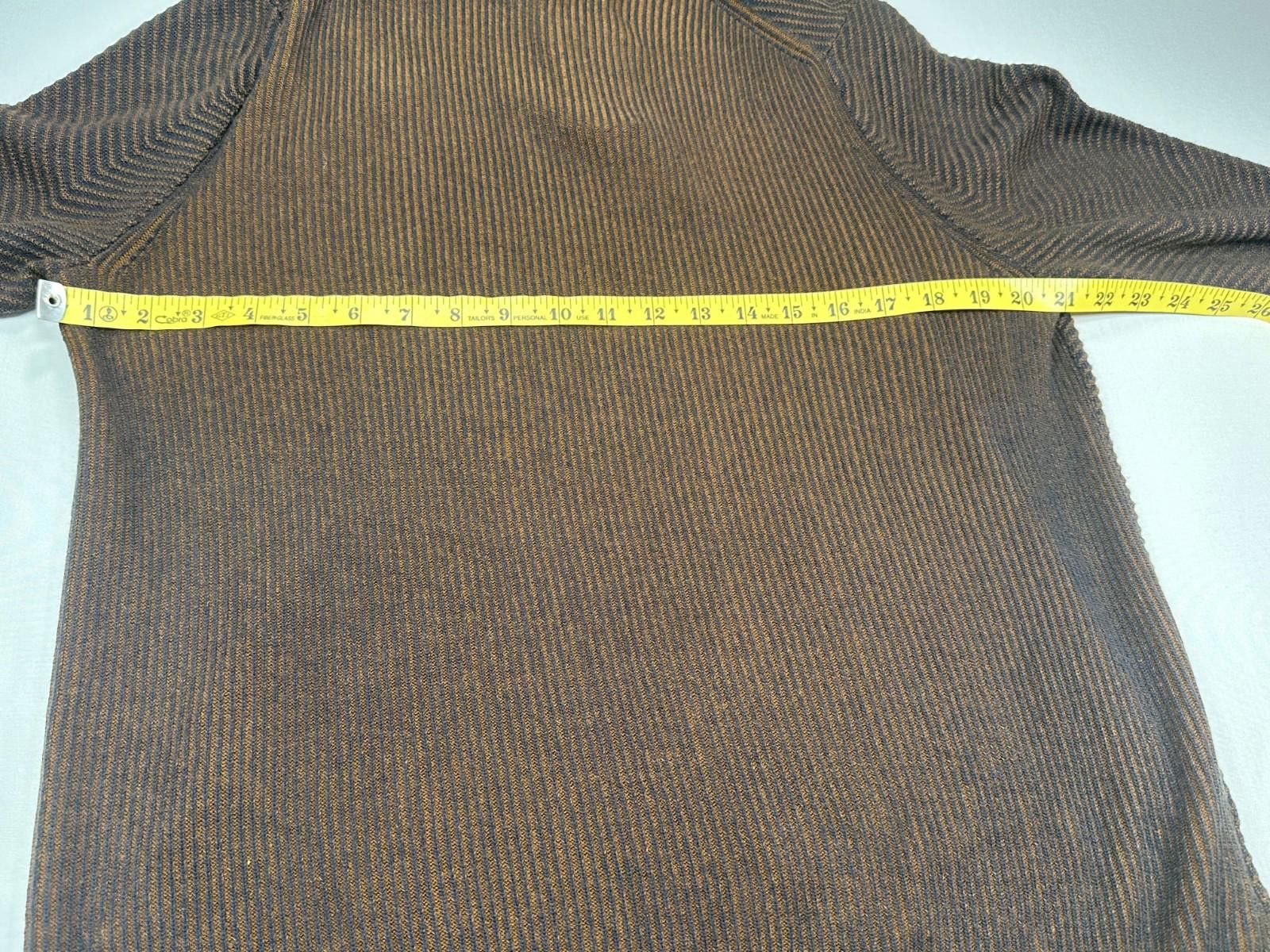 Perry Ellis Perry Ellis 1/4 Zip Double Knit Fabric Pullover Brown Mens L Size US L / EU 52-54 / 3 - 6 Thumbnail