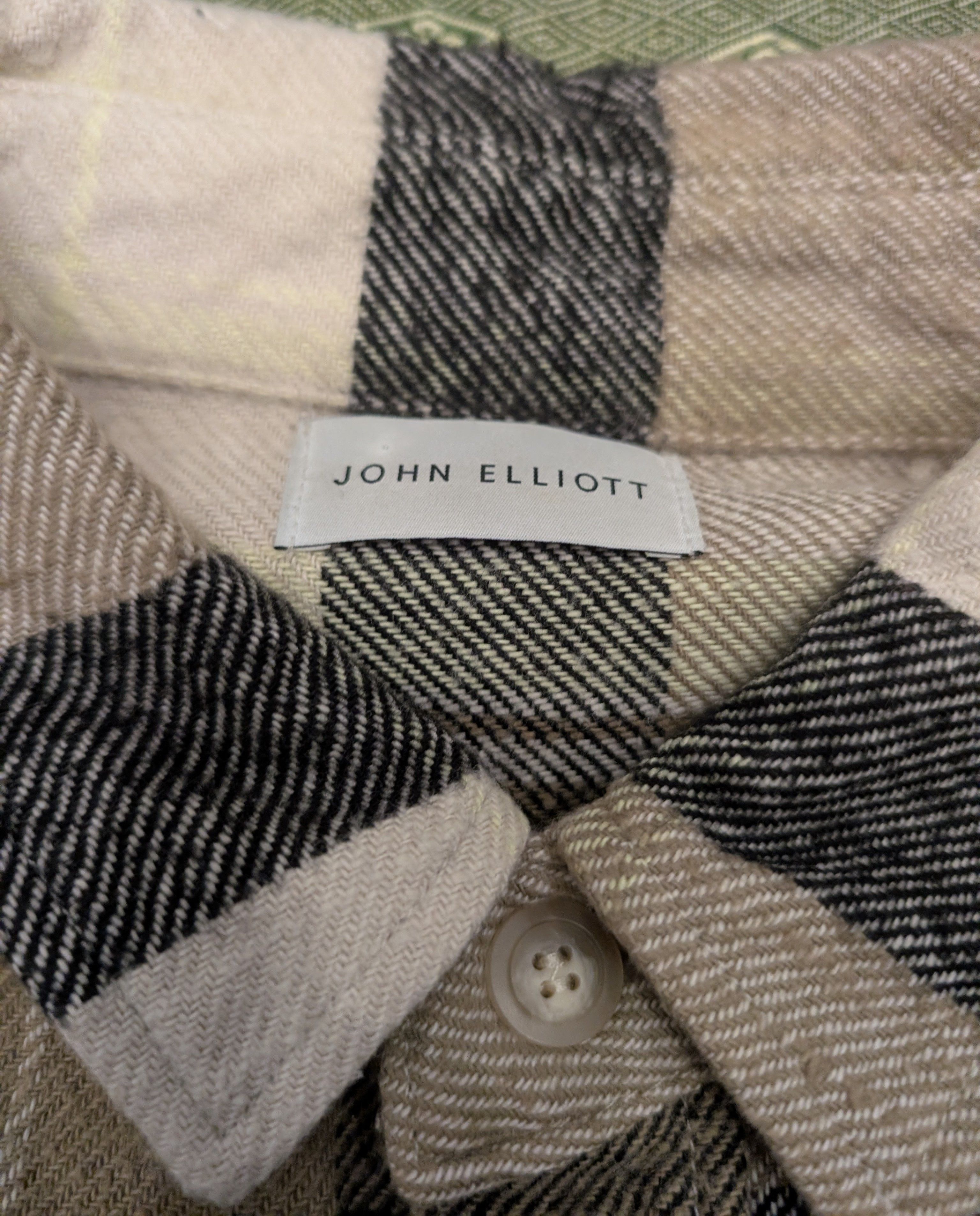 John Elliott John Elliott Hemi Oversized Shirt in Cyclone Check Raw Hem Size US XL / EU 56 / 4 - 3 Thumbnail