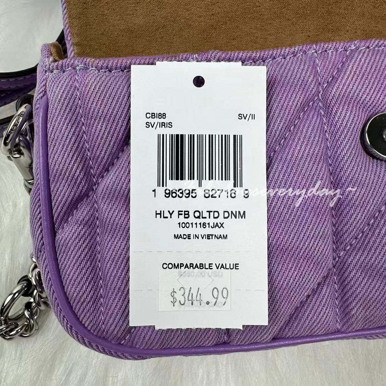 Coach Coach Hailey Flap Shoulder xbody Quilted Denim/Silver/Iris Size ONE SIZE - 6 Thumbnail