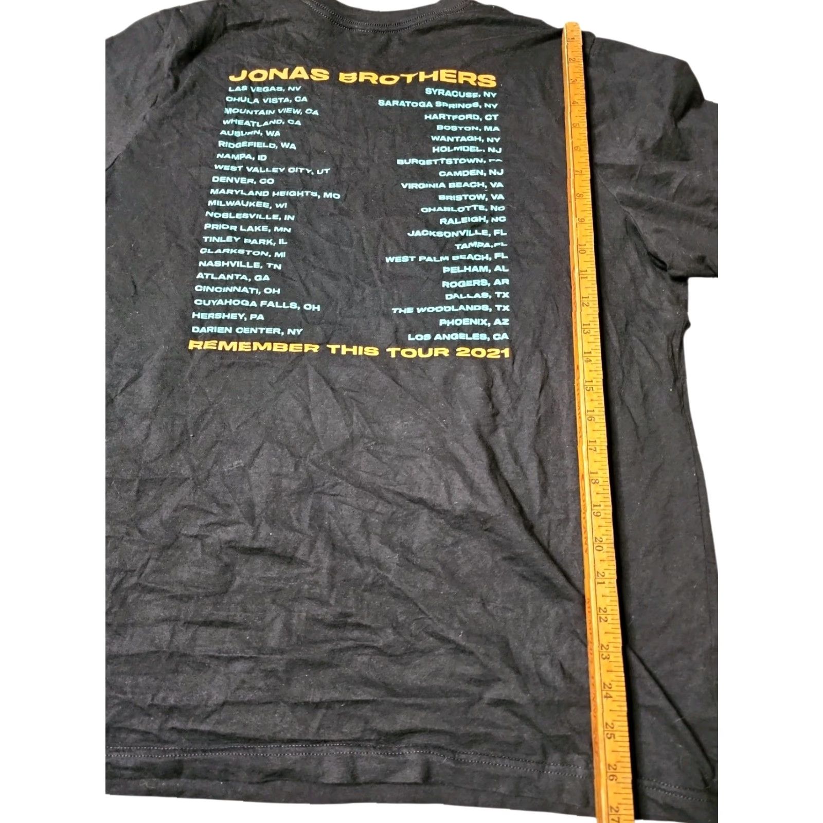 Doublet Jonas Brothers T-Shirt - 2021 Concert Tour Remember This - Canvas - Adult XL - Black - Double-Sided - Mens Size US XL / EU 56 / 4 - 2 Thumbnail