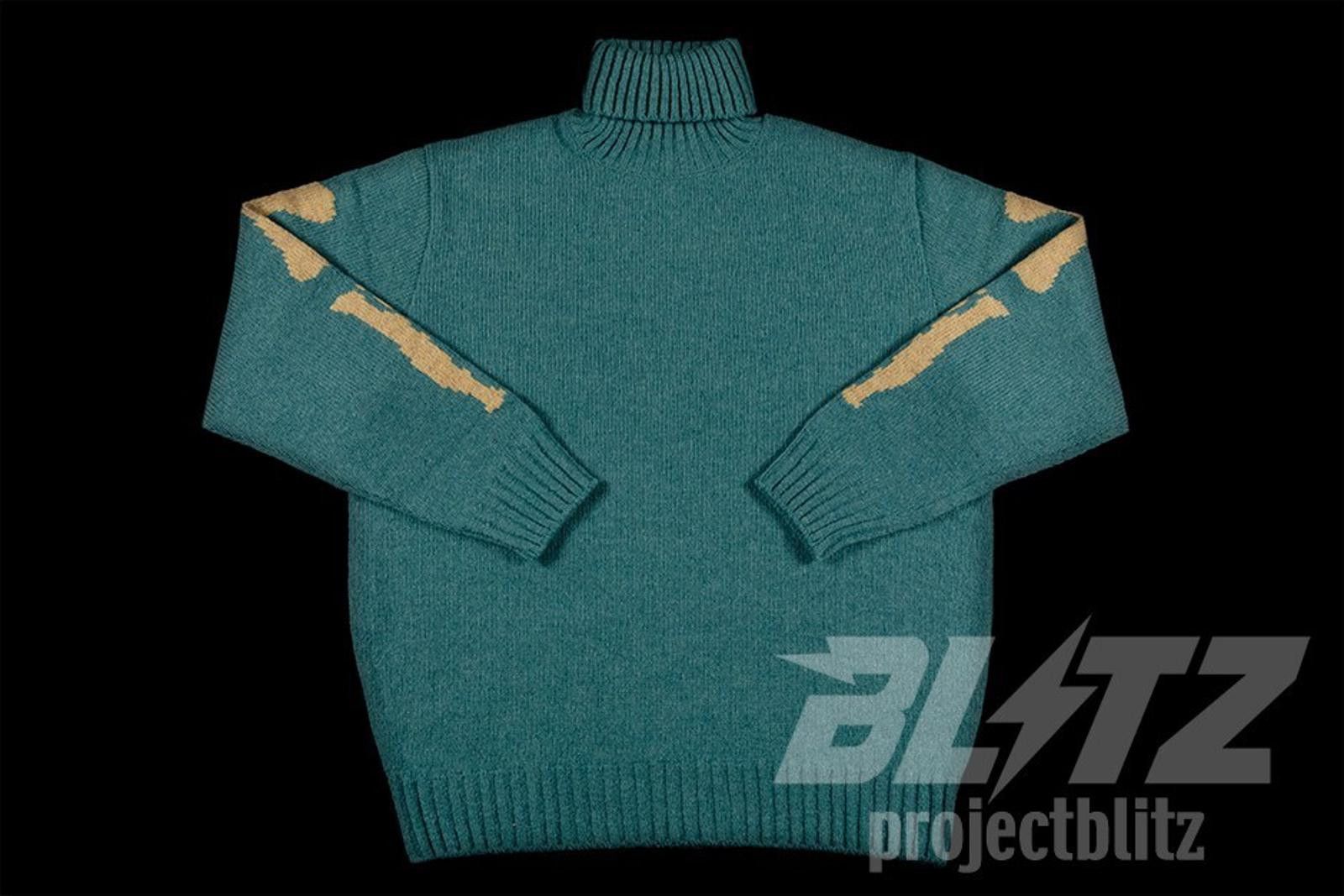 Kapital Kapital 5G Bone Knit High Neck Sweater Blue Size 3 Size US L / EU 52-54 / 3 - 3 Thumbnail