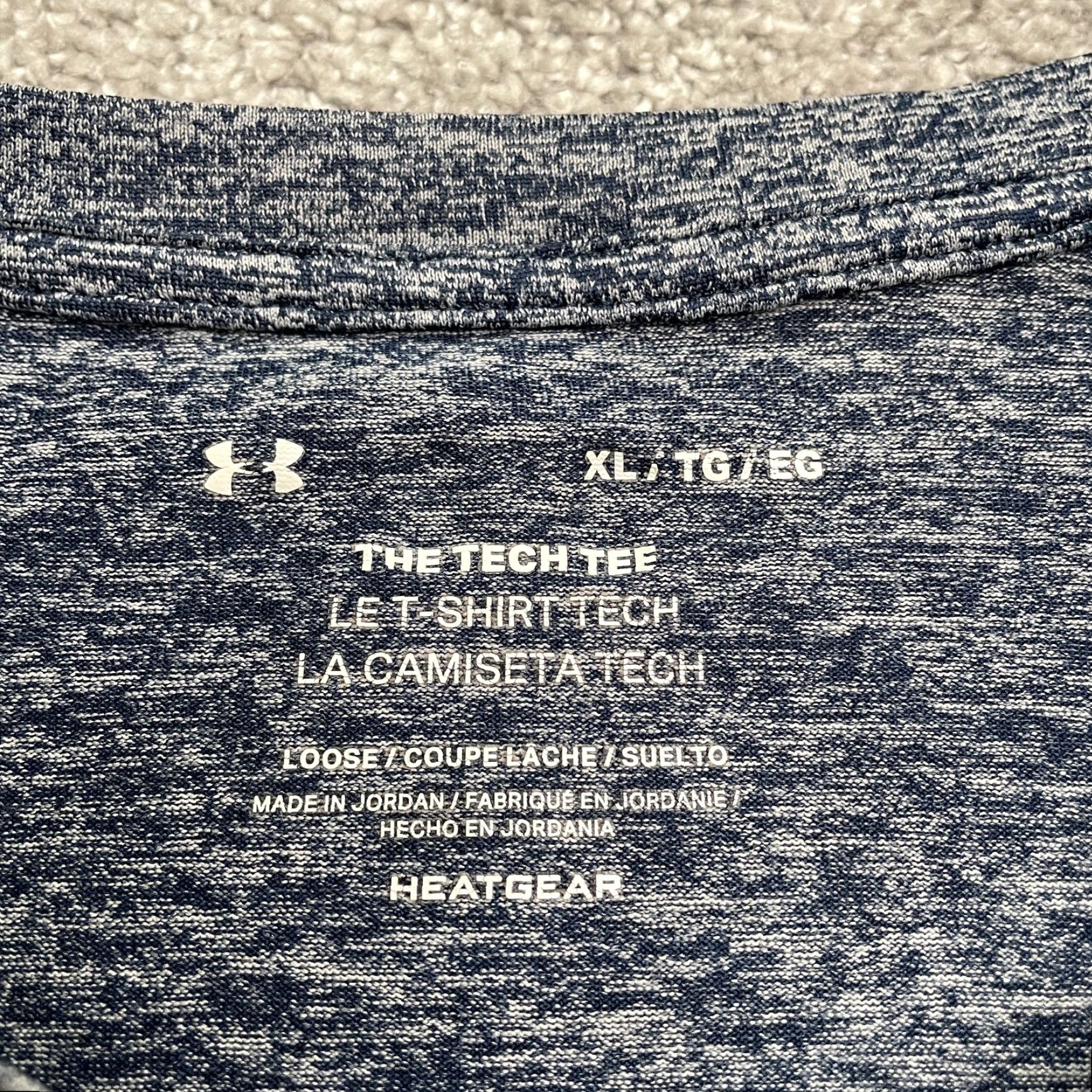 Under Armour Under Armour HeatGear Loose Fit Active T-Shirt Mens XL Heather Blue Crew Tee Size US XL / EU 56 / 4 - 5 Thumbnail