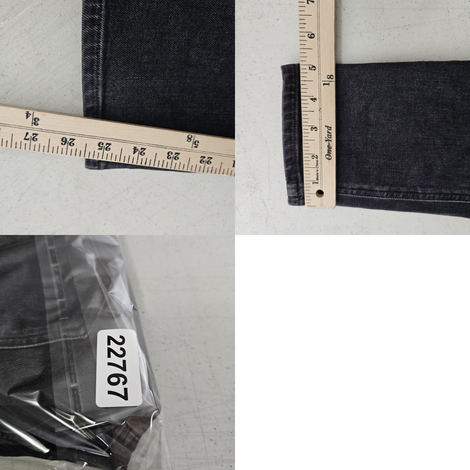 Agolde AGOLDE Nico Jean Womens 25 Black High Rise Slim Straight Stretch Denim Pants Jeans Size 42" / US 20 - 9 Thumbnail