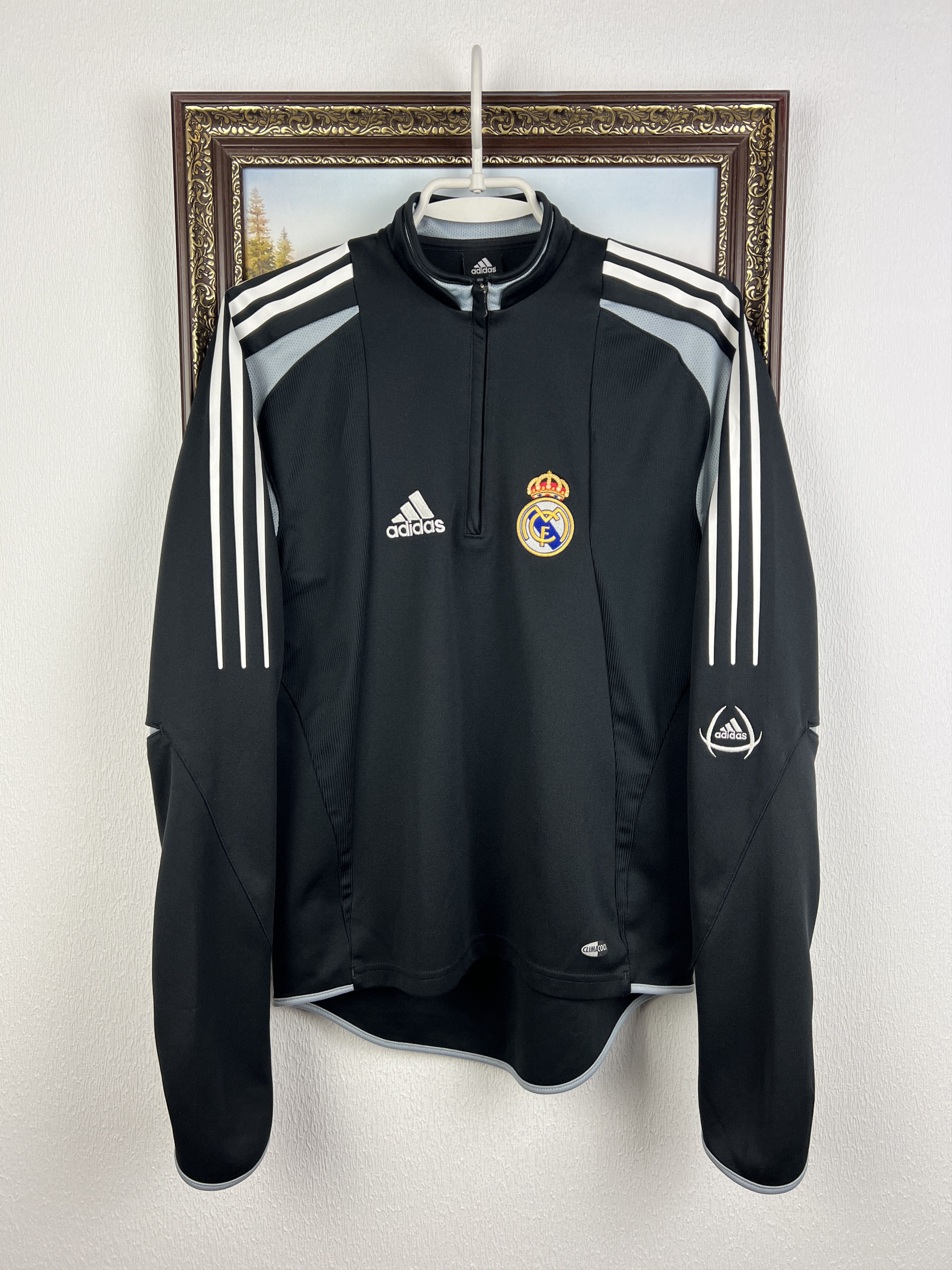 Adidas Vintage Real Madrid Football Train Jacket Soccer Sweatshirt Size US S / EU 44-46 / 1 - 1 Thumbnail