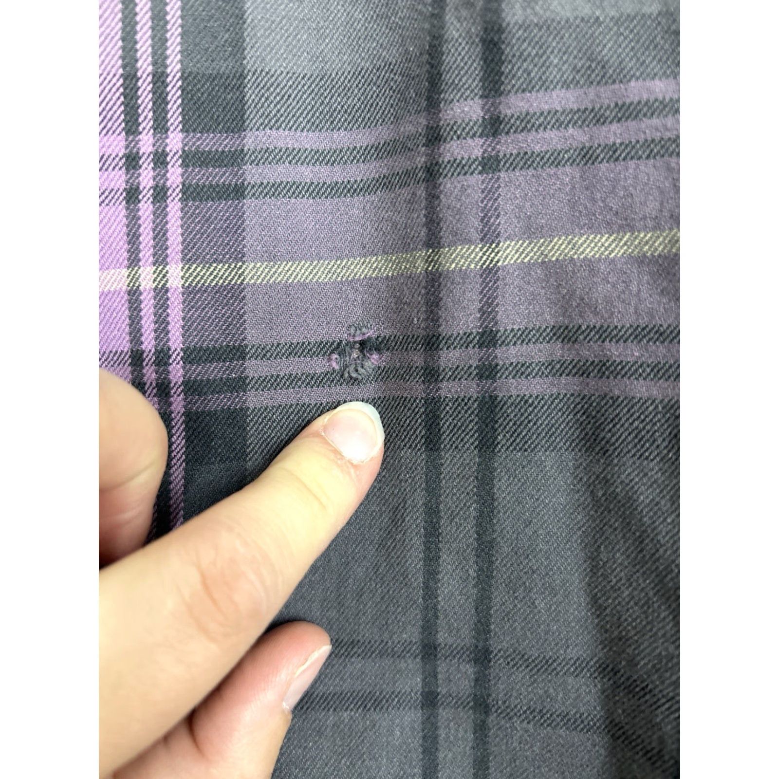 Roper Roper Mens 2XL Long Sleeve Button-Up Shirt Purple Plaid Flannel Size US XXL / EU 58 / 5 - 6 Thumbnail
