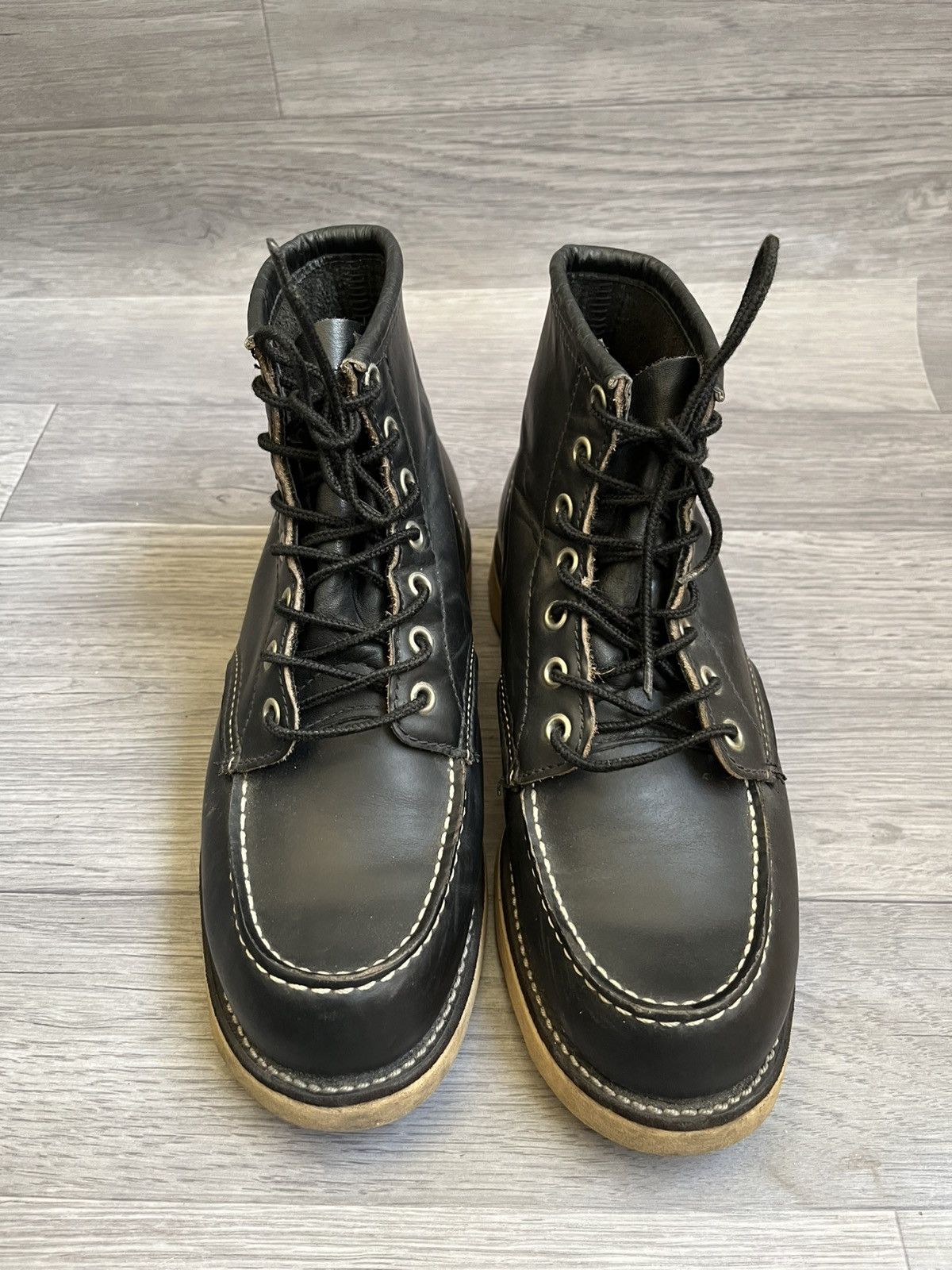 Engineered Garments × Red Wing Redwing x Irish setter black leather moc-toe boots, Nigo sz Size US 7 / EU 40 - 4 Thumbnail