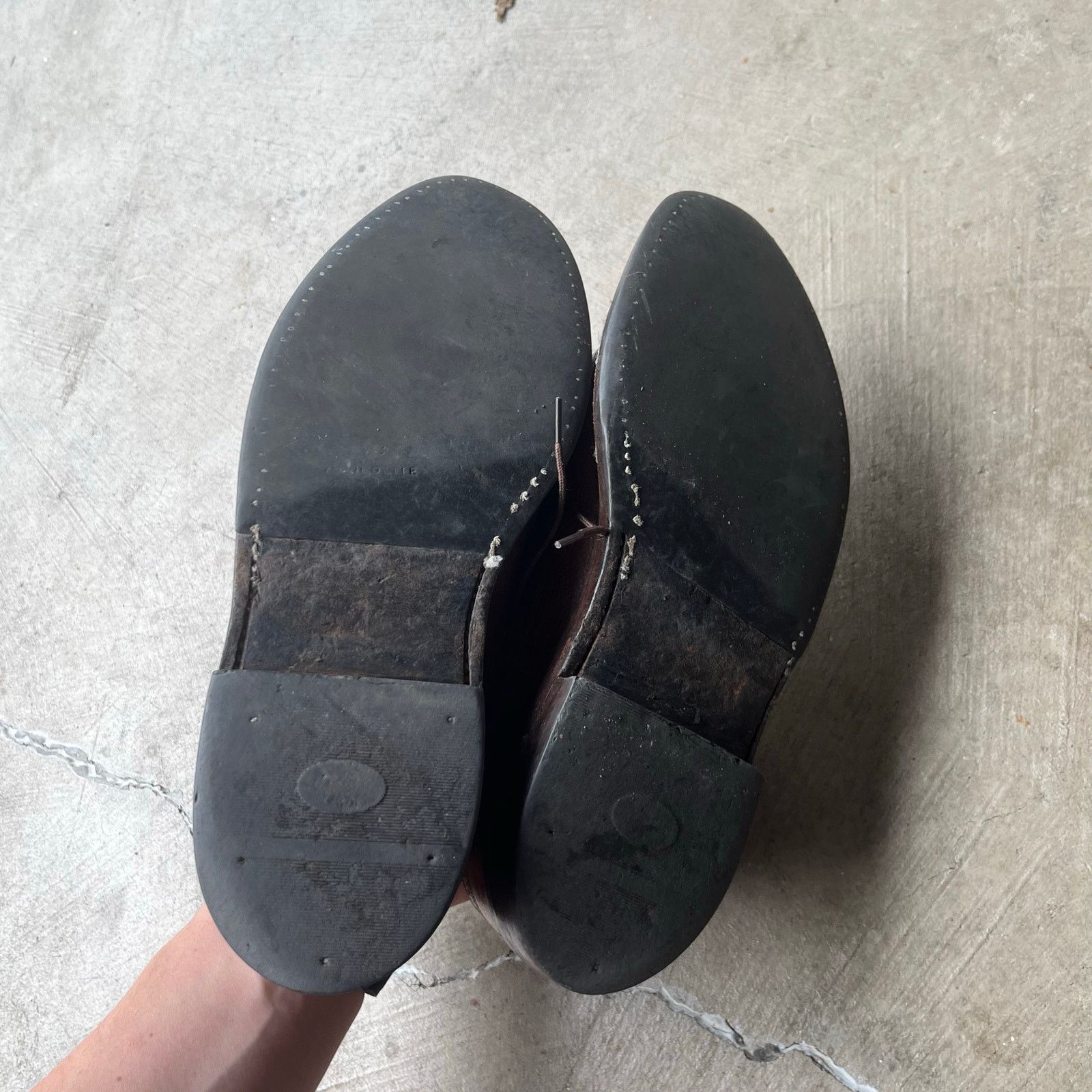 Vintage Florsheim Imperial Shoes 8.5D Leather Oxford Long Wing Derby Size US 8.5 / EU 41-42 - 3 Thumbnail