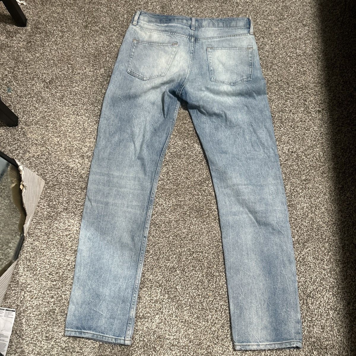 Topman Topman Mens light blue straight leg denim jeans 30x32 Size US 30 / EU 46 - 2 Thumbnail