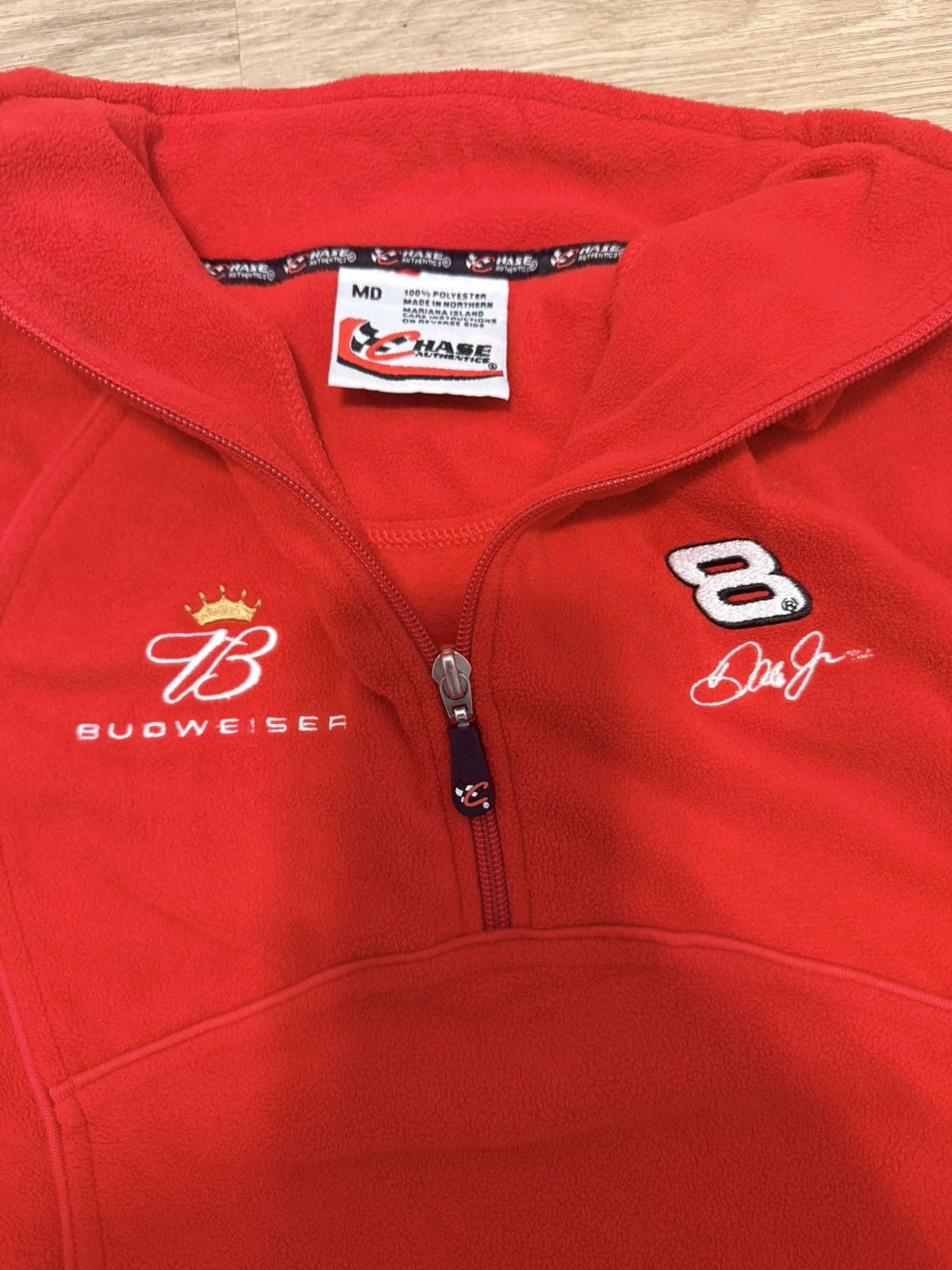 NASCAR Budweiser Dale Jr. racing fleece pullover Size US S / EU 44-46 / 1 - 2 Thumbnail