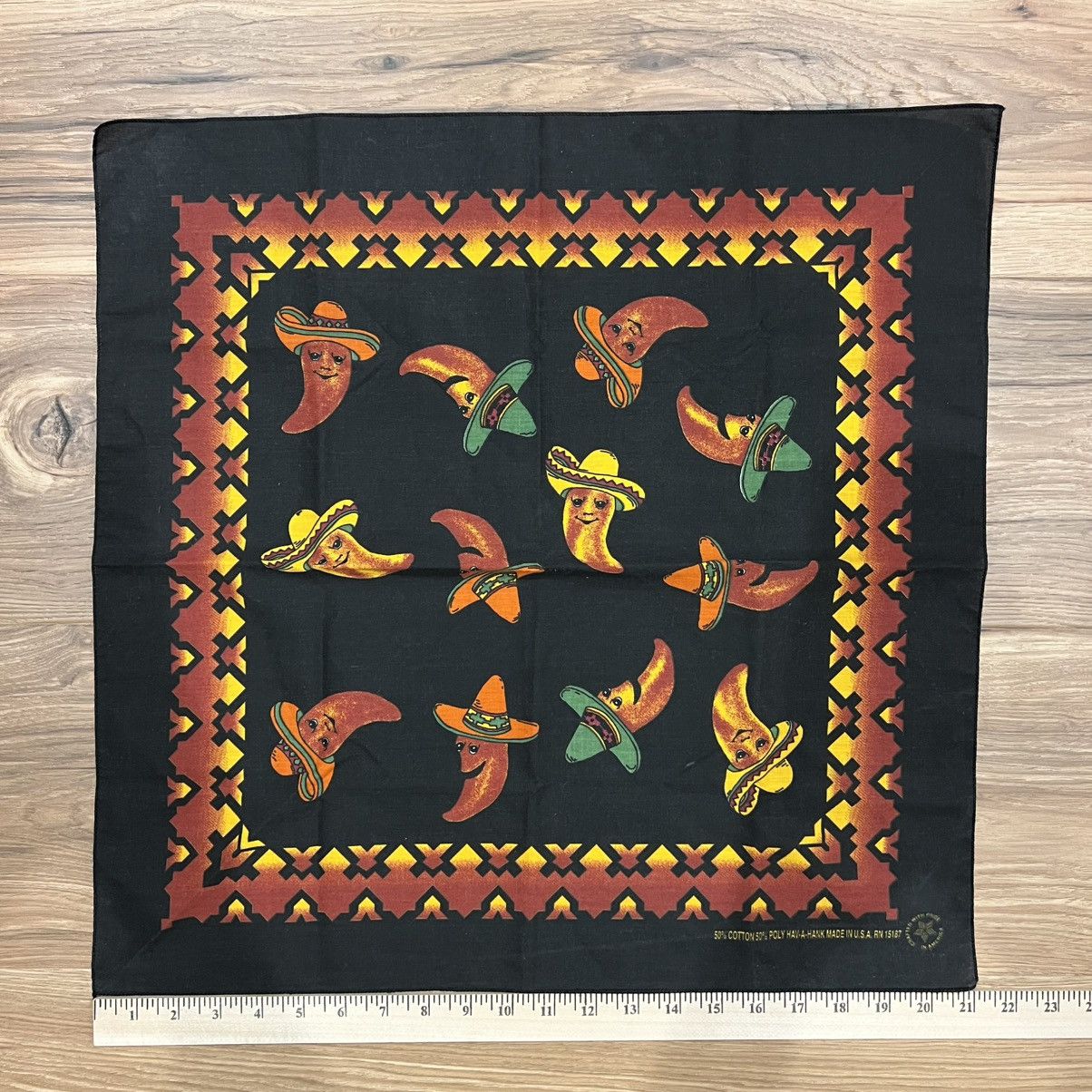 Other Vintage Pepper Bandana Hav-A-Hank Made in USA 21x21 Size ONE SIZE - 4 Thumbnail