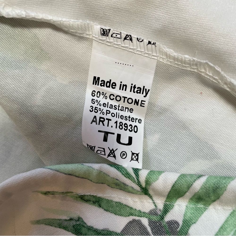Other NWT New Carla Giannini Made In Italy Palm Print Cotton Jack Size M / US 6-8 / IT 42-44 - 7 Thumbnail
