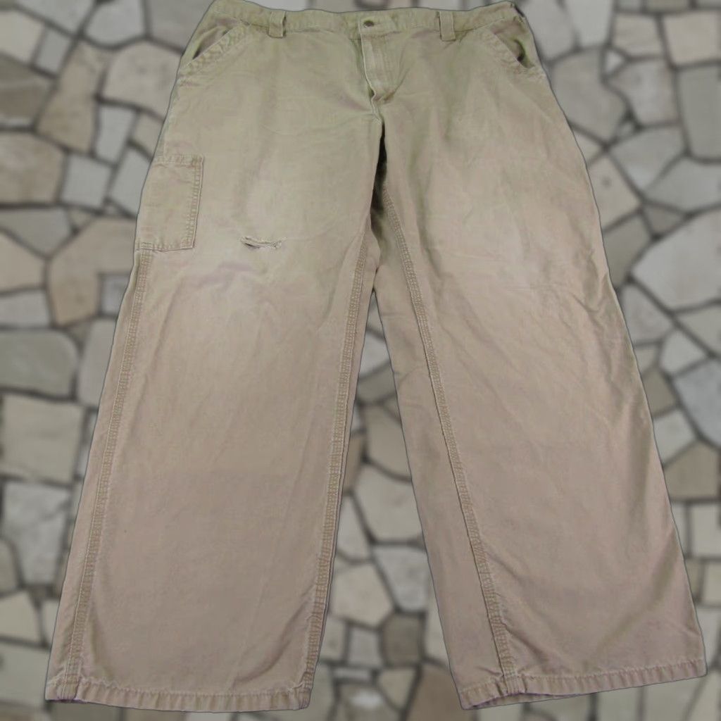 Carhartt Carhartt Pants Mens 42x30 Khaki Dungaree Canvas Work Carpenter 42 Regular Brown Carhartt Mens Pants 90s-Workwear style Size US 41 - 1 Thumbnail