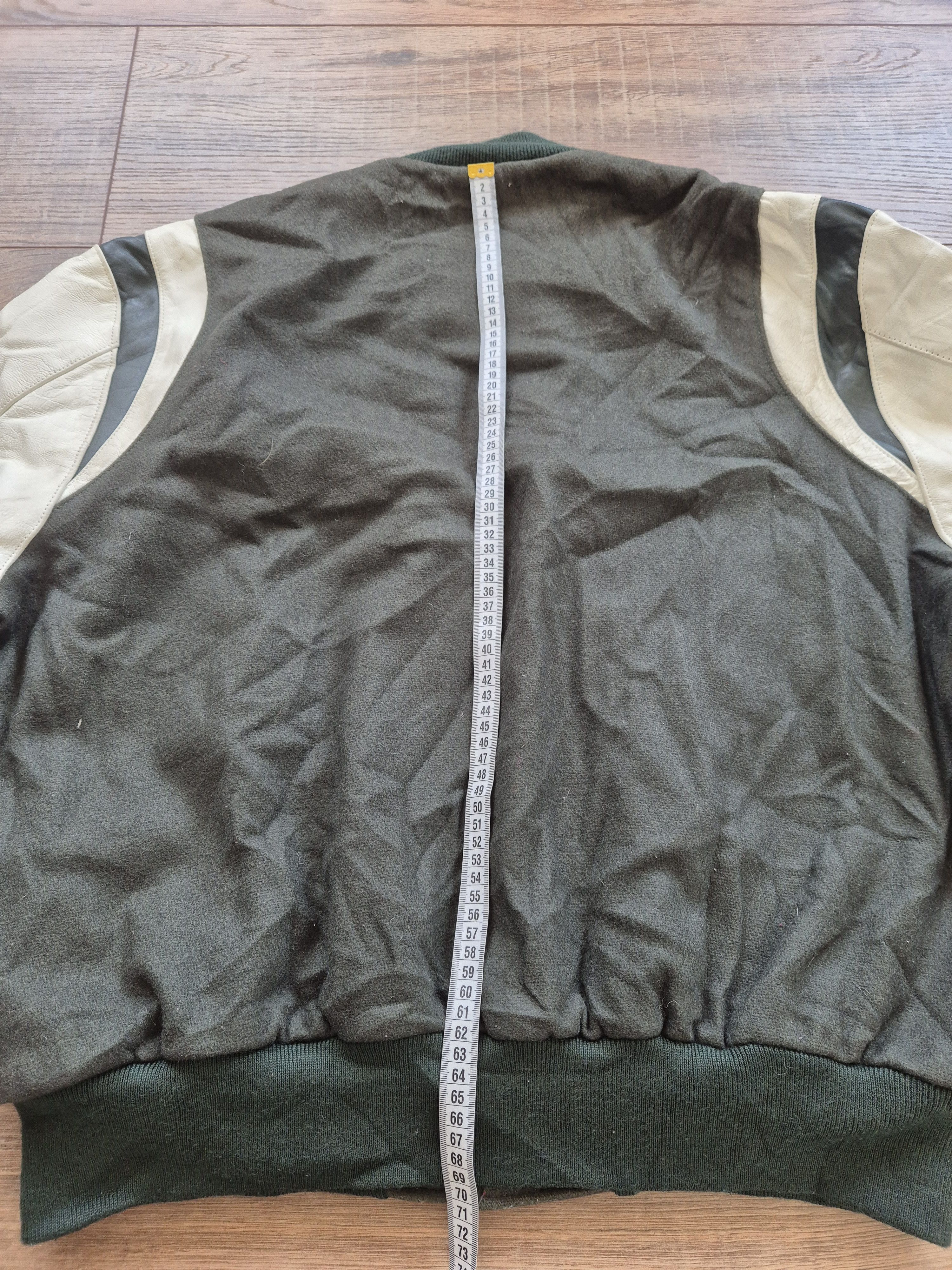 Holloway Holloway Vintage Varsity Jacket – Green Wool & White Leather Size US XL / EU 56 / 4 - 9 Thumbnail