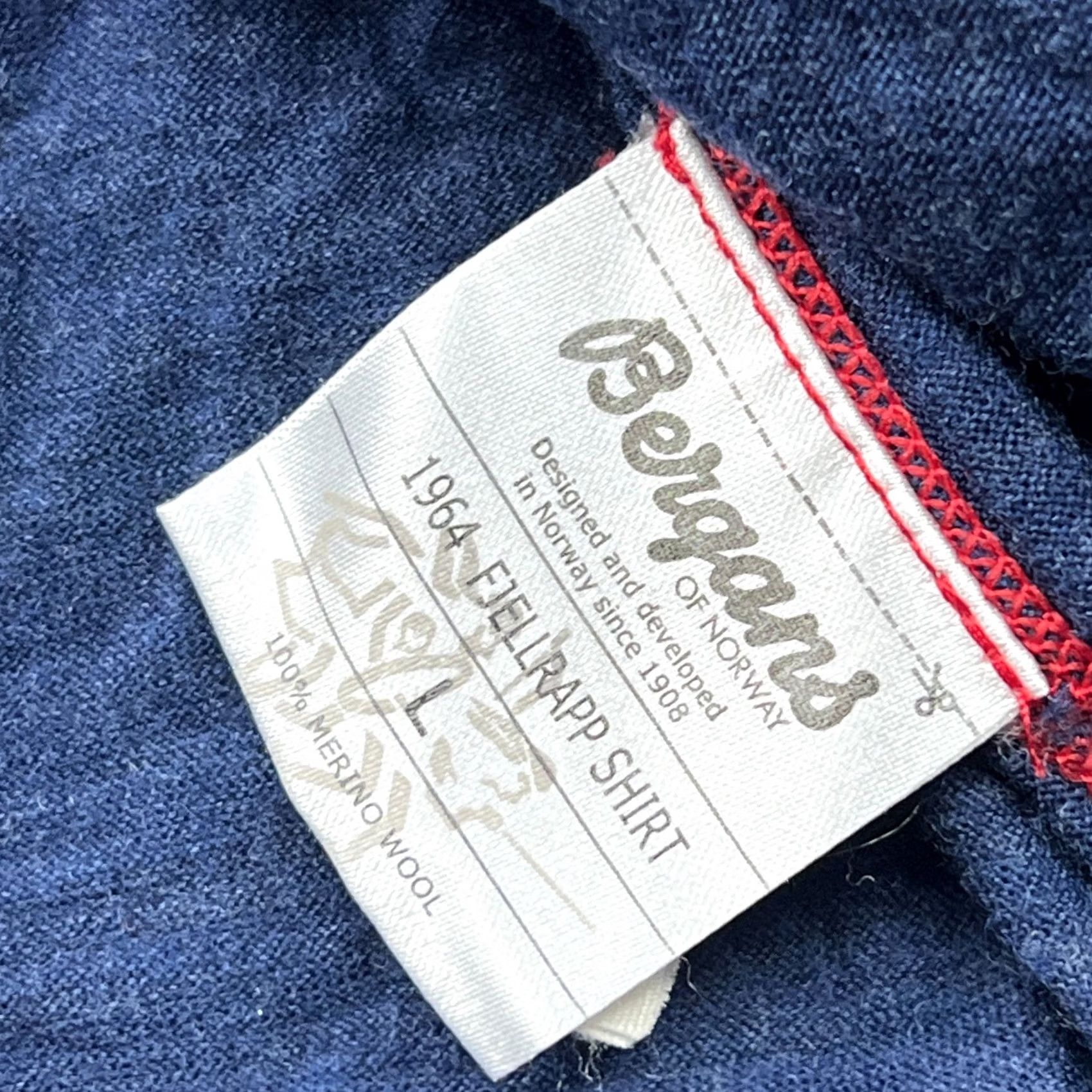 Layer 8 Bergans NorwayBlue Layer Shirt Mens Large 100% Merino Wool Outdoor Hiking Shirt Pullover Breathable Moisture Wicking Thermal Size US L / EU 52-54 / 3 - 5 Thumbnail