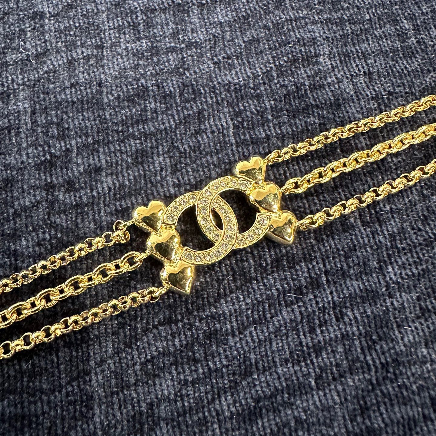 Chanel Chanel May321 23P Heart CC Triple Layer Choker Necklace Size ONE SIZE - 2 Thumbnail