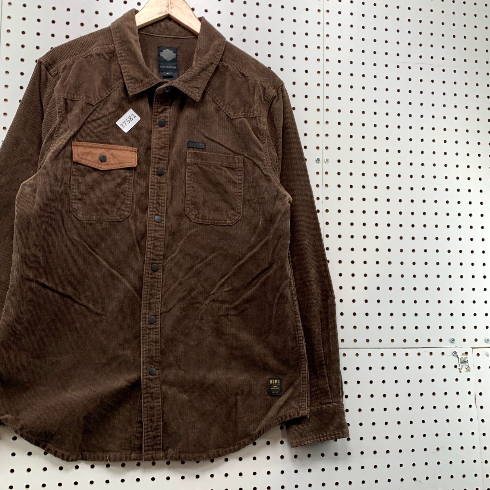 Harley Davidson VINTAGE Harley-Davidson Brown Corduroy Button-Up Shirt Men Large Padded Long Sleeve Motorcycle Size US L / EU 52-54 / 3 - 5 Thumbnail