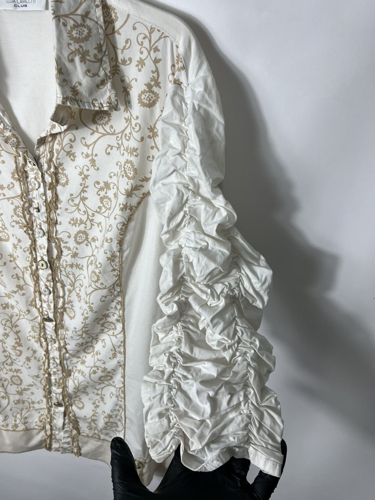 Elisa Cavaletti Vintage luxury Elisa Cavaletti Blouse with ruffled sleeves Size XXL / US 16-18 / IT 52-54 - 6 Thumbnail