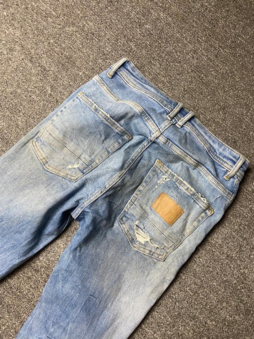 Zara Zara Distressed Denim Ripped Jeans (175) Size US 28 / EU 44 - 2 Thumbnail