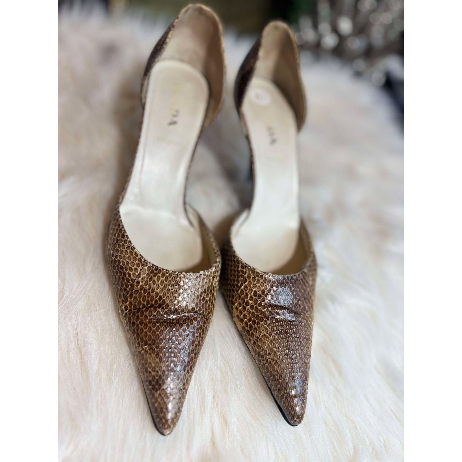 Authentic Prada Classic Snakeskin Heels