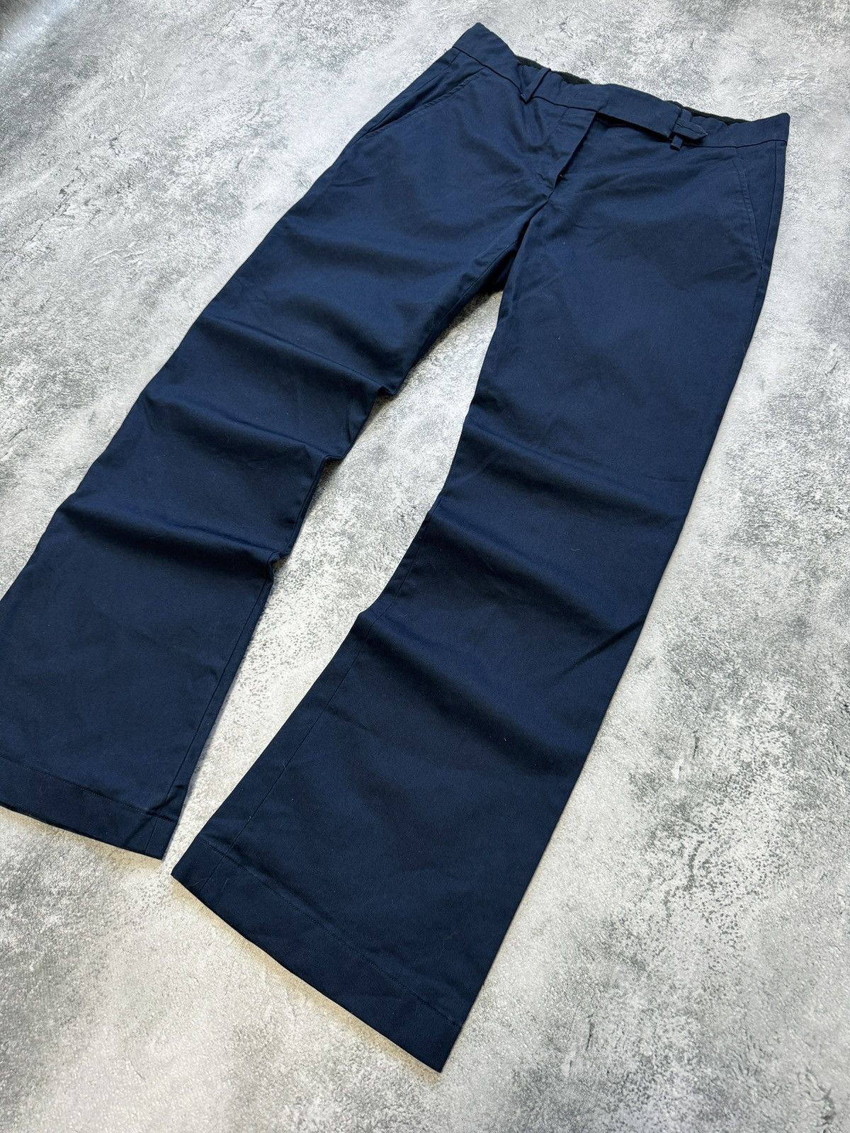 Prada Vintage Prada Flared Pants Luxury dark blue Size 38" / US 16 / IT 52 - 3 Thumbnail