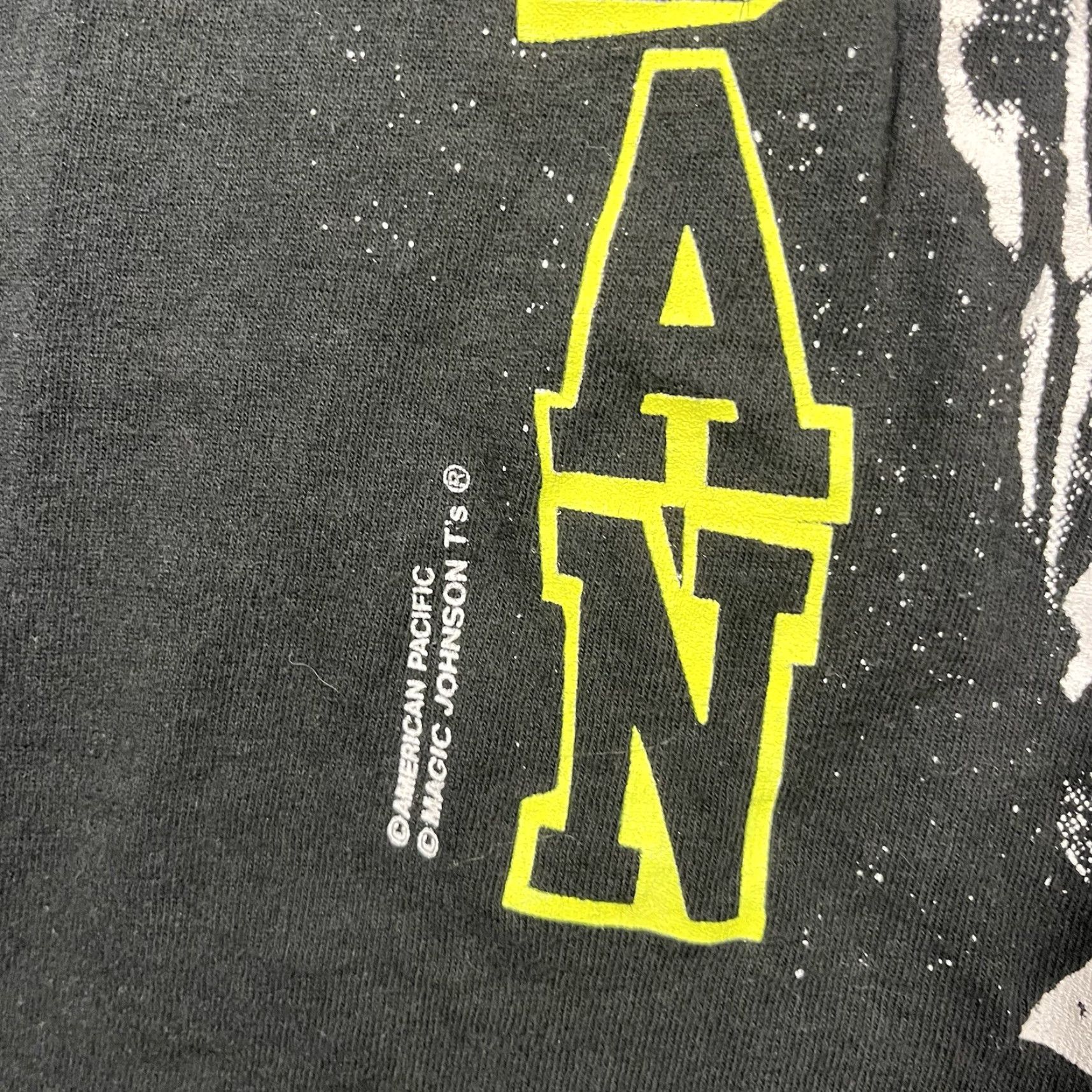 Fruit Of The Loom VINTAGE Michael Jordan T-Shirt Medium Slamma Jamma Magic Johnston Bulls 90s RARE Shirt Mens Black Size US M / EU 48-50 / 2 - 2 Thumbnail